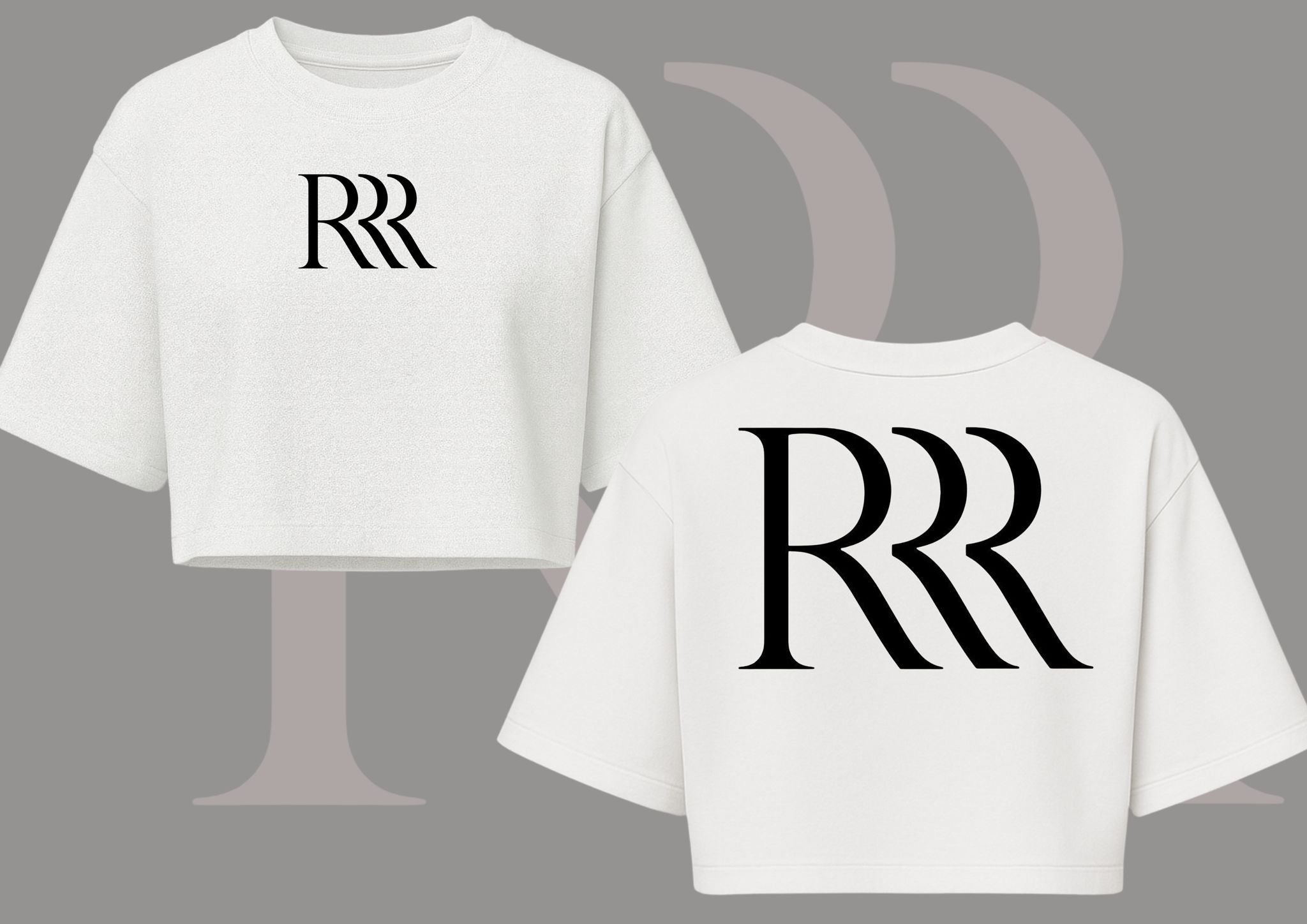 T-shirt « R double R » Crop top WHITE